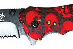 OEM  4.5in Spring Assisted Skull Handle Knife (SG-KS1331RD)