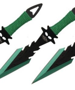 Razor Tactical  Throwing Knives Green (RT-8000GN)