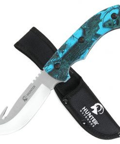 Razor Tactical Hunter Outdoor  Gut Hook Blade Camo 8.75" Blue (RT-9014BC)