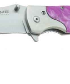 Razor Tactical Hunter Outdoor 4.5in SPRING ASSIST KNIFE PINK PEARL (RT-7056PK)