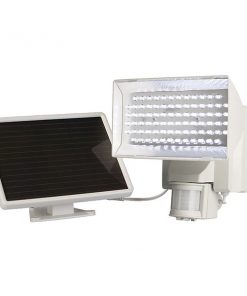 MAXSA(R) Innovations 40225-L Solar-Powered 80-LED Motion-Activated Outdoor Security Floodlight (White)