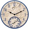 Springfield(R) Precision 91501 14" By the Sea Poly Resin Clock with Thermometer