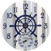 Springfield(R) Precision 92668 14" Poly Resin Clock with Thermometer (Captain's Wheel)