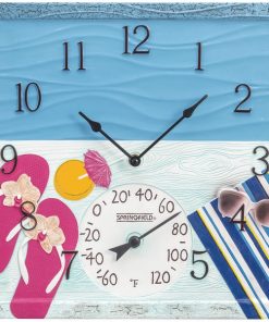 Springfield(R) Precision 92670 14" At the Pool Poly Resin Clock with Thermometer